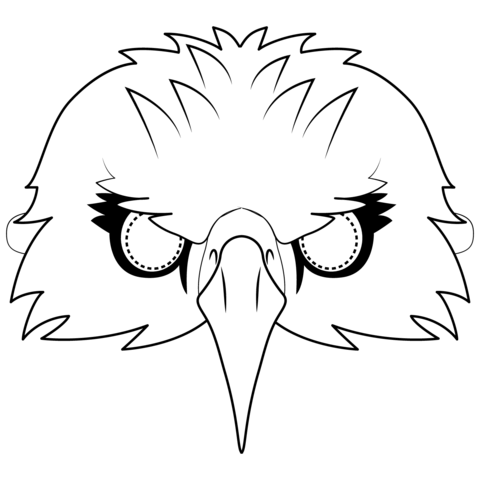 Eagle Mask Coloring Page